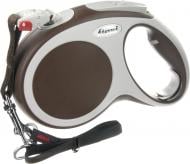 Поводок-рулетка Flexi Vario M коричневый с серыми вставками до 25 кг 5 м