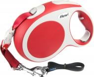 Поводок-рулетка Flexi Vario L красный с серыми вставками до 60 кг 5 м