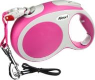 Поводок-рулетка Flexi Vario Lрозовый с серыми вставками до 60 кг 5 м