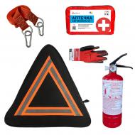 Набор автомобилиста Poputchik дорожный стандарт треугольная сумка черная 01-013-У
