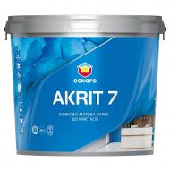 Краска акрилатная водоэмульсионная Eskaro Akrit 7 шелковистый мат белый 4,75 л 6,15 кг