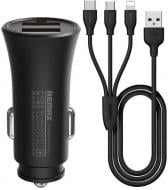 Автомобильное зарядное устройство Remax Rocket 2xUSB 2.4A RCC-217-BLACK