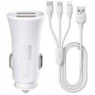 Автомобильное зарядное устройство Remax Rocket 2xUSB 2.4A RCC-217-WHITE