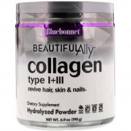 Колаген 1 та 3 типу, Beautiful Ally, Bluebonnet Nutrition, Collagen Type I + III, порошок 198 г