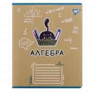 Тетрадь предметная 48 листов клетка Алгебра (Black cat) крафт YES