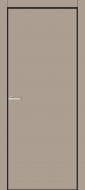 Дверное полотно ОМиС FLAT 01 B черная кромка (с фрезеровкой п/з 96/85) ПГ 600 мм мокко silk matt