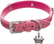 Нашийник CАMON Пітон з прикрасою рожевий 15х370 мм