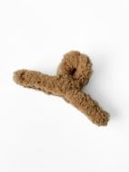 Зажим для волос MISO accessory Тедди с петелькой светло-коричневый 13,5 см