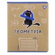 Тетрадь предметная 48 листов клетка Геометрия (Black cat) крафт YES