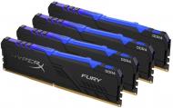 Оперативная память Kingston DDR4 SDRAM 64 GB (4x16GB) 2400 MHz (HX424C15FB4AK4/64) HyperX Fury