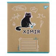 Тетрадь предметная 48 листов клетка Химия (Black cat) крафт YES