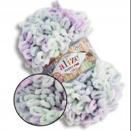Пряжа для вязания Alize Puffy Fine Color №6466 Секционное окрашение