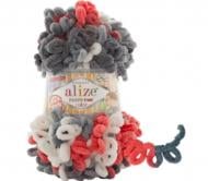 Пряжа для вязания Alize Puffy Fine Color №6518 Секционное окрашение