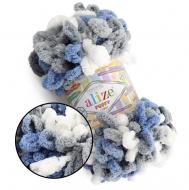 Пряжа для вязания Alize Puffy Color №6075 Секционное окрашение