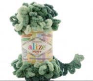 Пряжа для вязания Alize Puffy Color №6258 Секционное окрашение