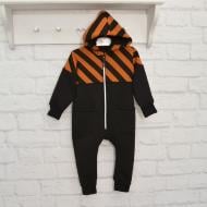 Ромпер для хлопчика Blanka Смужка р.104-116 чорний 12877