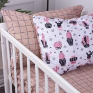 Наволочка бязь Kids Time 18-0004 Pink Cactus 40x60 см мульти MirSon