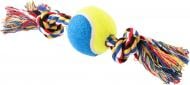 Іграшка для собак Camon М’яч тенісний на канаті 26 см