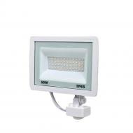 Прожектор светодиодный Lightwell LW-FL-W-50-S с датчиком движения 50 Вт IP65 белый 295923