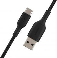 Кабель Belkin USB-A - USB-С, BRAIDED 0,15 м черный (CAB002BT0MBK)