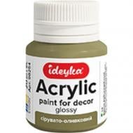 Акрил для декора Серовато-оливковый 20 мл Ideyka