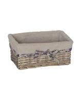 Корзина плетеная с текстилем Natural House FB-18L прямоугольная 39х29х15см