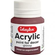Акрил для декора Махагон коричневый 20 мл Ideyka