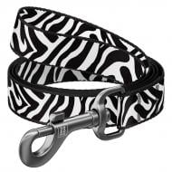 Поводок для собак Waudog Nylon рисунок "Зебра" M Ш 20 мм Д 300 см