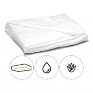 Наматрасник шелковый MirSon Silk двухсторонний Aloe Vera 298 водонепроницаемый с резинкой по периметру 26х140x200 см
