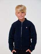 Бомбер для мальчика Smil р.128 темно-синий меланж 116577