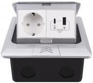 Розетка мебельнаяпобутова + USB с заземлением Livolo C7 IP44 серый VL-SHS016-FCTC-FCUA.UC-S Розетка мебельнаяпобутова + USB с заземлением Livolo C7 IP44 серый VL-SHS016-FCTC-FCUA.UC-S