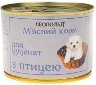 Консерва для всех пород Леопольд с птицей для щенков 190 г 190 г Консерва для всех пород Леопольд с птицей для щенков 190 г 190 г