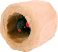 Игрушка для котов Trixie мышь меховом валике 8см разноцветный