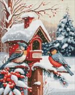 Алмазная мозаика Лакомства для птиц с голографическими стразами (AB) ©art_selena_ua Ideyka