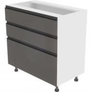 Тумба нижняя Софи ( Н 80 3Ш (2+1) FAVORIT) графит серый/белый Світ Меблів Тумба нижняя Софи ( Н 80 3Ш (2+1) FAVORIT) графит серый/белый Світ Меблів