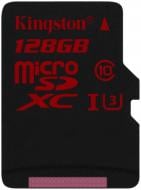 Карта памяти Kingston microSDXC C10 UHS-I U3 R90/W80MB/s 4K 128GB (SDCA3/128GBSP)
