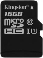 Карта памяти Kingston microSDHC C10 UHS-I R45/W10MB/s 16GB (SDC10G2/16GBSP)
