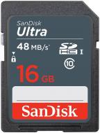 Карта памяти SanDisk SDHC C10 UHS-I R48MB/s Ultra 16GB (SDSDUNB-016G-GN3IN)