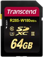 Карта памяти Transcend Secure Digital XC (SDXC) 64 ГБ UHS-II Class 3 (U3) (TS64GSD2U3)