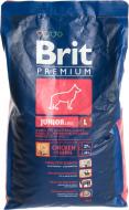 Корм для крупных пород Brit Premium Junior L 3 кг (злаки, курица) 3 кг