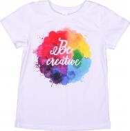 Футболка для дівчаток Luna Kids Be creative р.122 білий