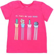 Футболка для девочек Luna Kids Cactus р.146 розовый