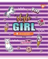 Тетрадь школьная 24 линейка Style GIRL YES