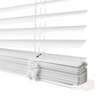 Жалюзи Rollotex алюминиевые горизонтальные перфорированные с фиксацией 86х200 см белые