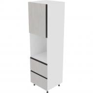 Пенал Софи ( П 60 ДШ (720) LUX ) шелковый камень/белый Світ Меблів