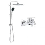 Душевой набор Grohe смеситель для ванны Swift 2435001 + душевая система Vitalio Start 200 26991001 (UA203170101)