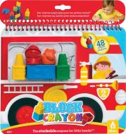 Набор-раскраска Wooky Пожарная машина с восковыми мелками 06007