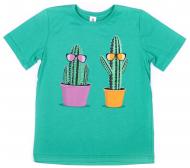 Футболка унисекс Luna Kids 2 cactus р.158 зеленый