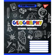 Тетрадь предметная 48 листов клетка География (Doodle board) YES