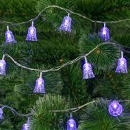 Электрогирлянда линейная Колокольчики синие встроенный светодиод (LED) 40 ламп 4 м